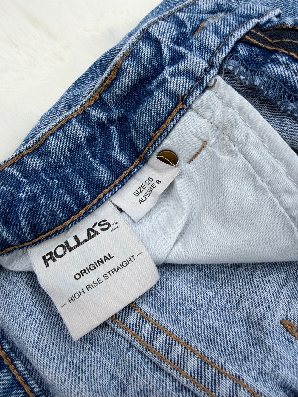 Rolla’s high rise straight jeans size 26 - Picture 6 of 8
